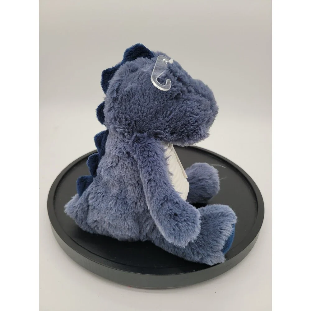 Carters Just One You Blue Dinosaur White Ribbed Tummy Lovey Stuffed Animal New